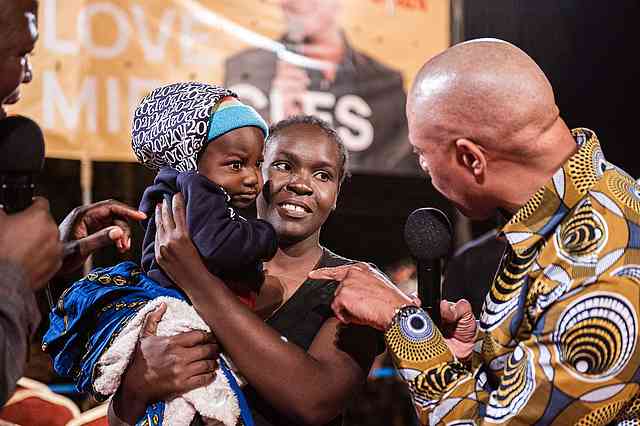 A mother brought her baby who she testified had spina bifida A mother brought her baby who she testified had spina bifida