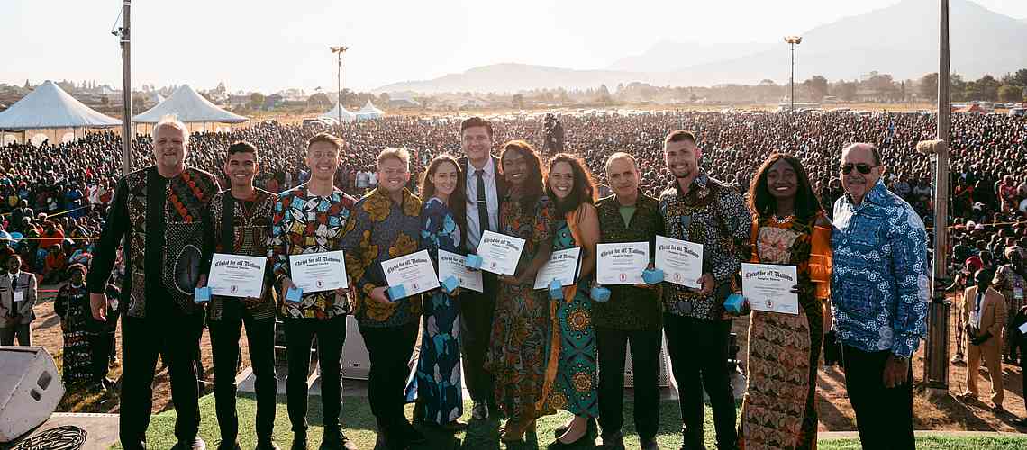 I had the honor of officially graduating the Bootcamp students who have been serving here for the last couple of months as interns.